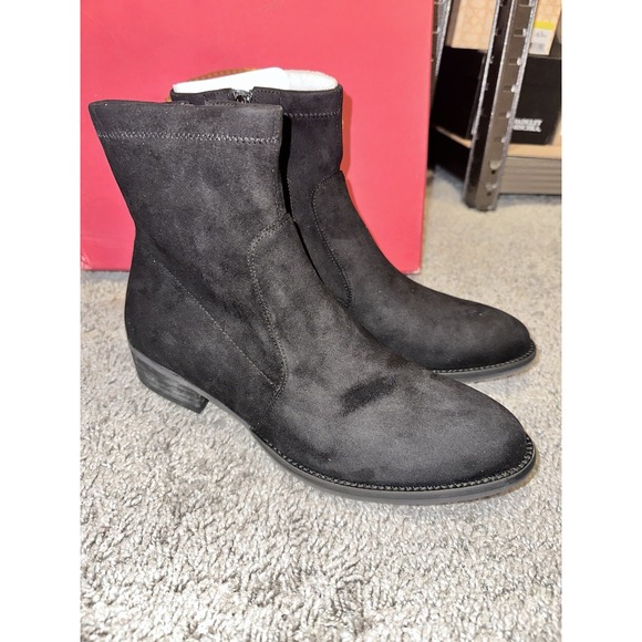 Vaneli Women's Henson Ankle Boot Punto Super Suede Stretch Black Sz 8.5 M‎ - Picture 1 of 6